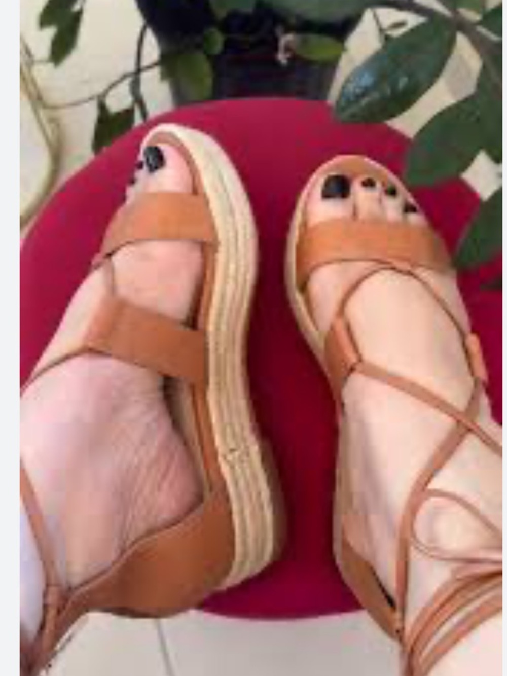 Vince Camuto Brown Lace-Up Espadrille Sandals - Picture 12 of 12